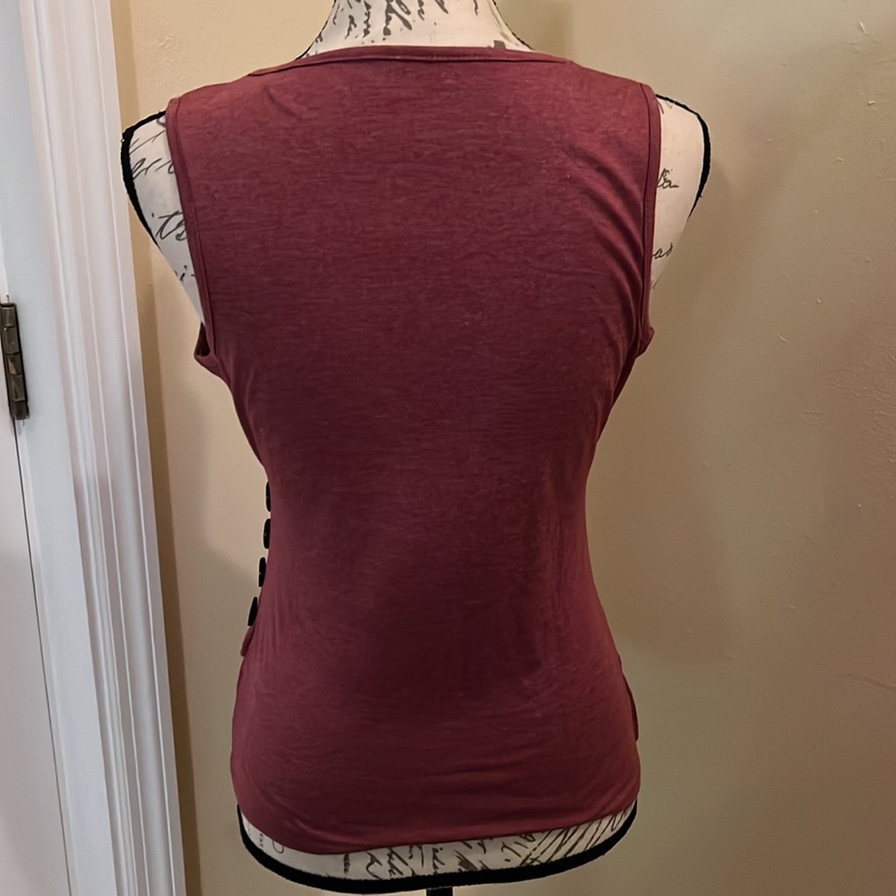 SHEIN Button Detailed Ruched Tank Top - Picture 6 of 8